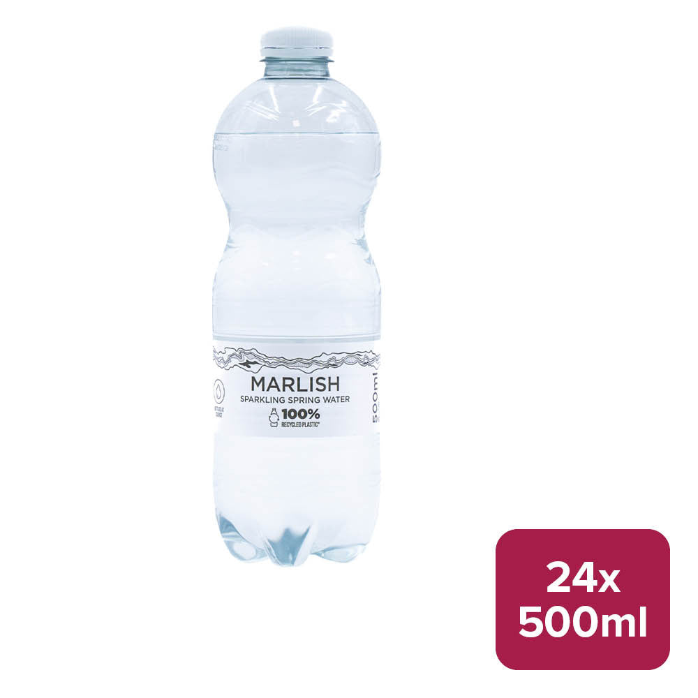 Marlish Sparkling Water 24 x 500ml 100% Recycled PET