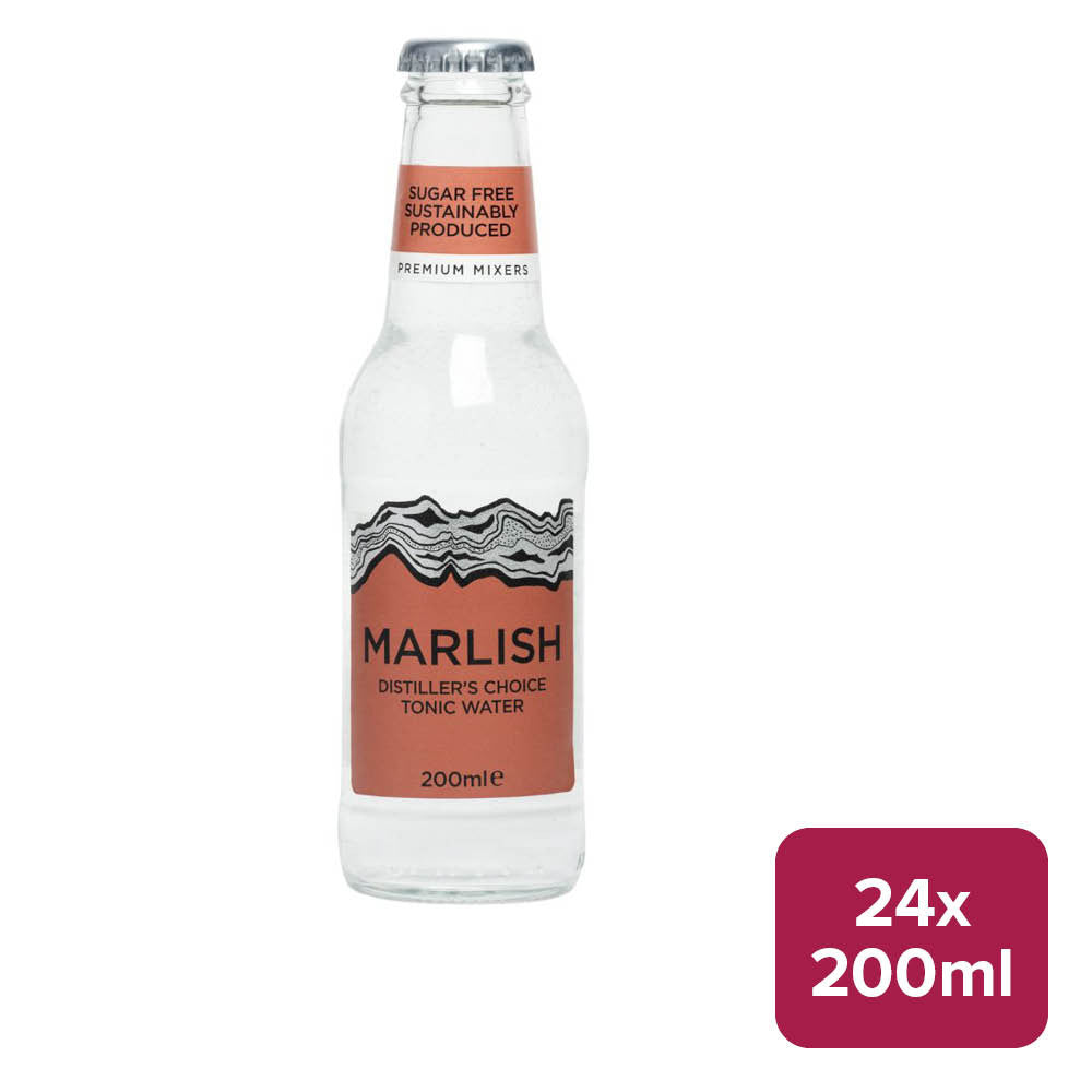 Marlish Distillers Choice Tonic Water (Sugar Free) 24 x 200ml NRB