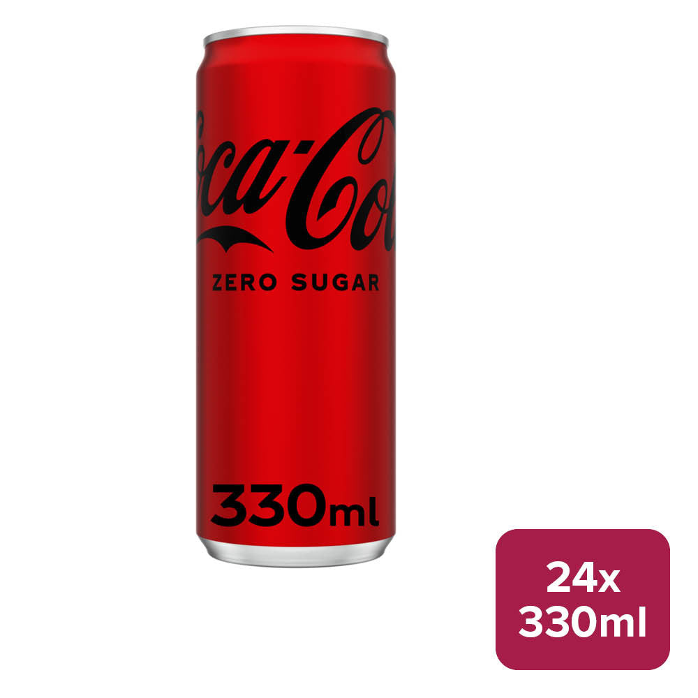 Coca-Cola 'Coke' Zero 24 x 330ml Slim Can