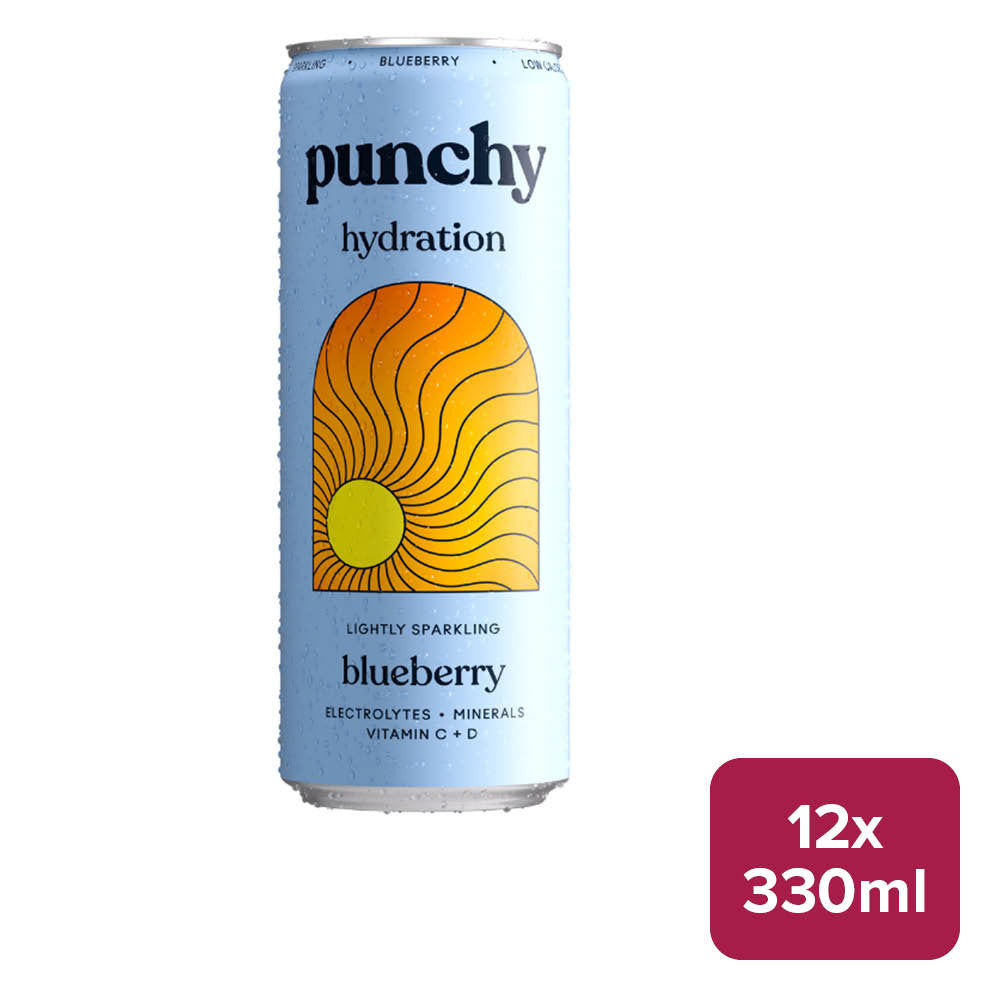 Punchy Hydration Blueberry 12 x 330ml Can