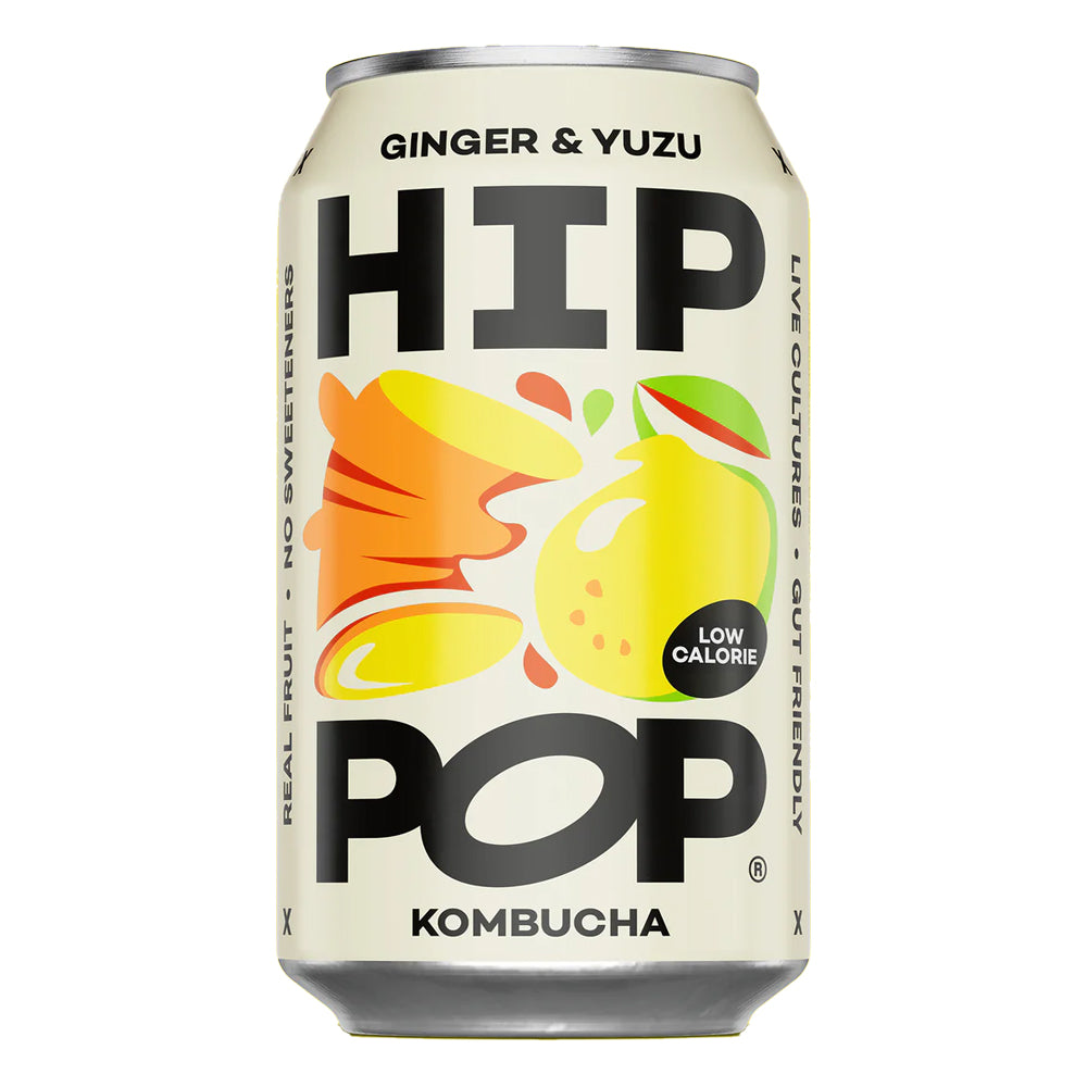 Hip Pop Ginger & Yuzu Kombucha 12 x 330ml Can