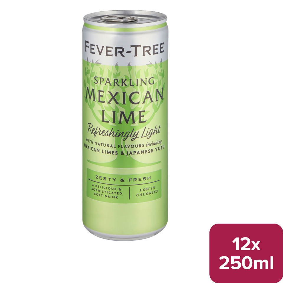 Fever-Tree Refreshingly Light Mexican Lime Soda 12 x 250ml Can