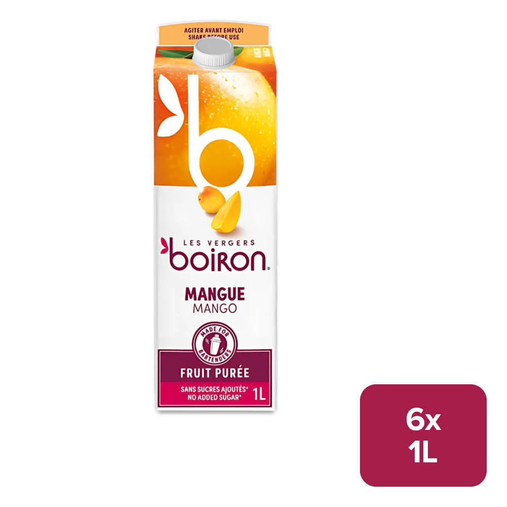 Les Vergers Boiron Mango Puree 6 x 1tr Carton