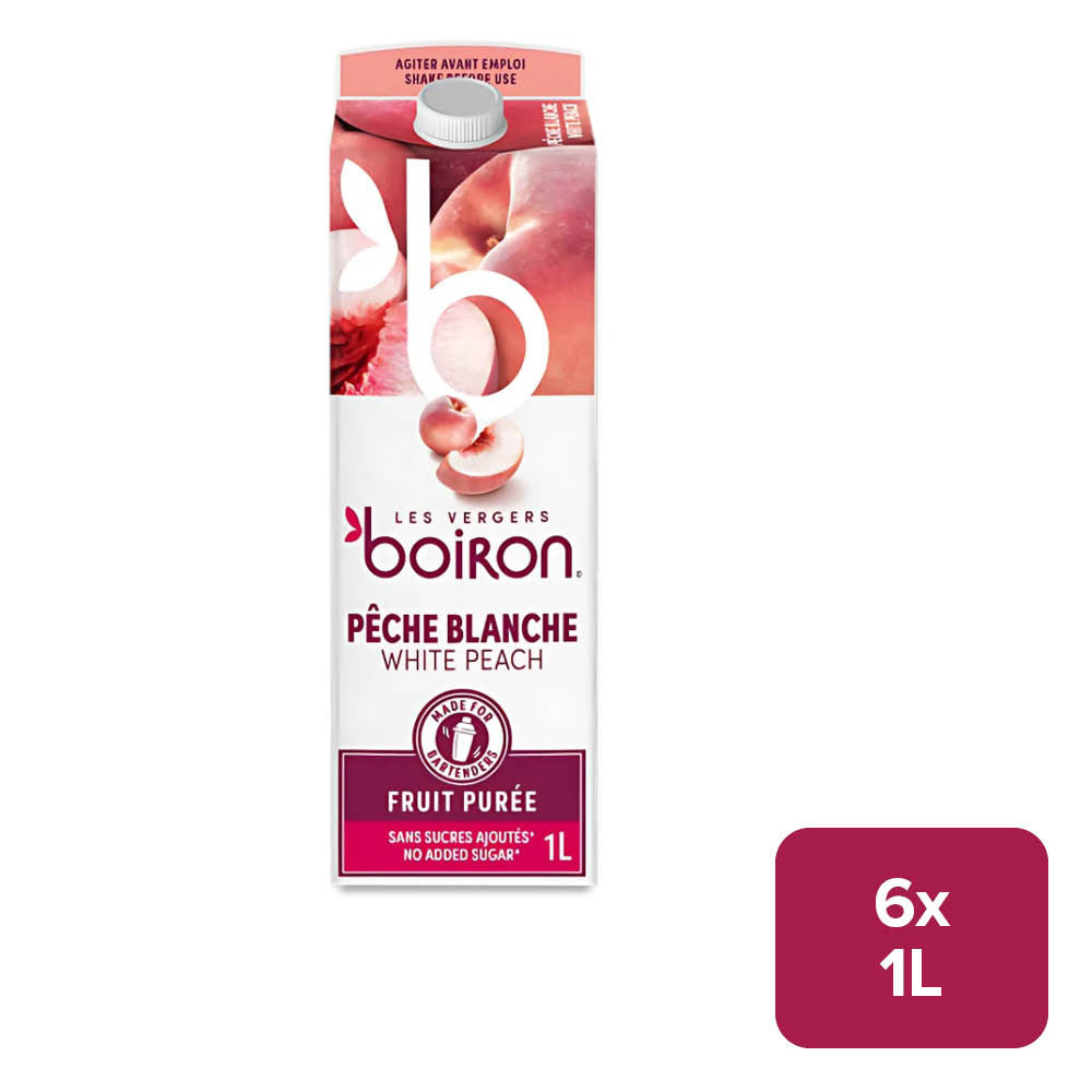 Les Vergers Boiron Peach Puree 6 x 1L Carton
